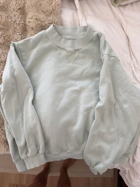 Light Mint Mock Neck Sweatshirt - Womens